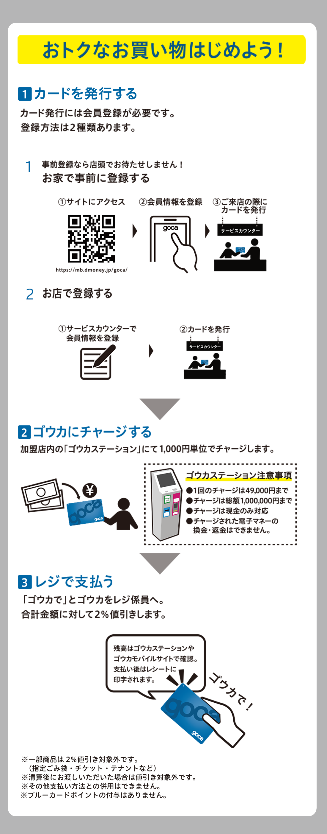 お得なお買い物を始めよう!